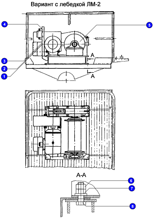 Лебедка монтажная лм-2 ту 24 012039-81 102.00026